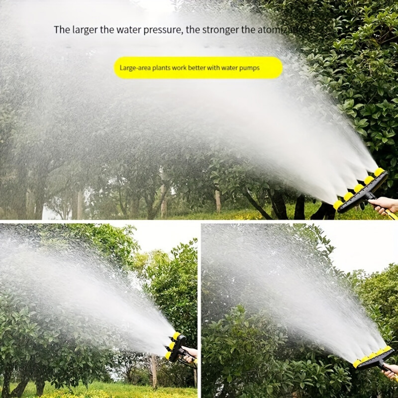 Селскостопански спрей с множество глави, дюза за разпръскване на градински тревни площи, напояване на земеделски зеленчуци, регулируем инструмент за поливане с голям поток