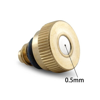 10 DB menetes sárgaréz párásító fúvóka, 0,1-0,8 mm-es nyílású vízpárásító alkatrészek ködfúvóka terasz ködképző rendszerhez kültéri hűtéshez