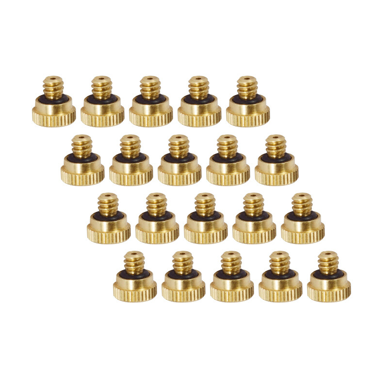 10PCS Месингова дюза за мъгла с резба 0,1-0,8 mm Отвор за водни части Mister Дюза за мъгла за система за замъгляване на двора Охлаждане на открито