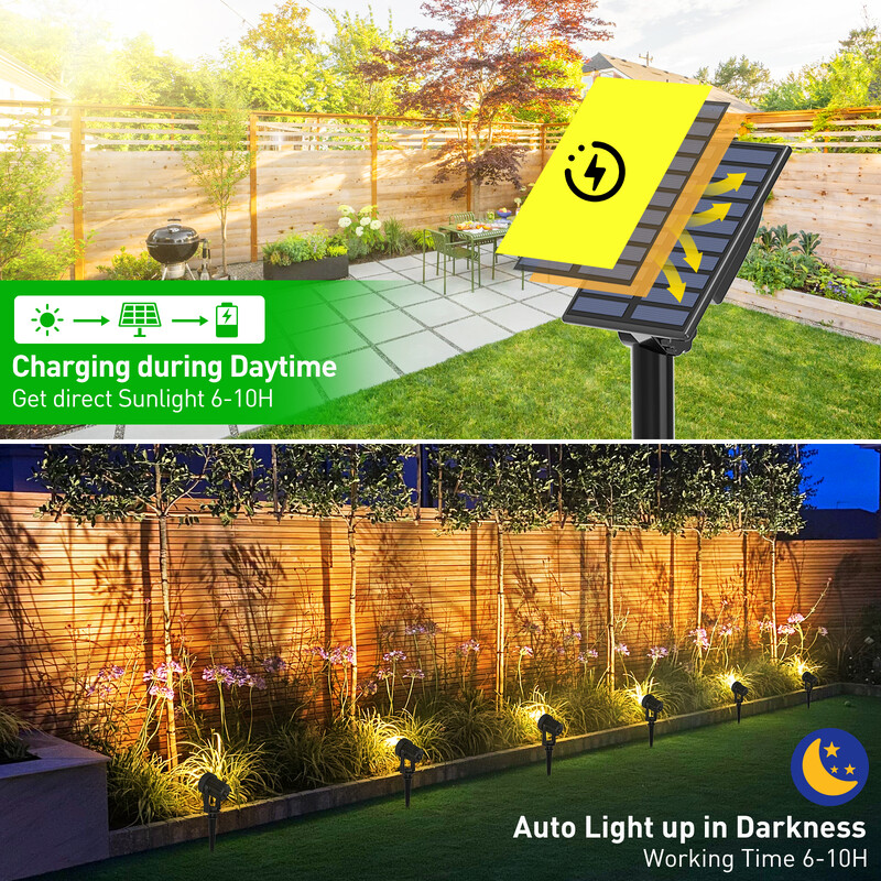 3000K/6000K соларна LED светлина Външен слънчев прожектор Слънчева градинска светлина Външна IP65 водоустойчива слънчева светлина Стенна лампа