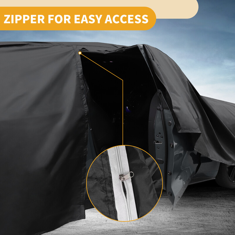 UXCELL Автомобилен капак Водоустойчив 210D-PU за Седан Хечбек SUV Универсален Автоматичен Протектор за всякакви метеорологични условия на открито Слънце Дъжд Сняг Защита от прах