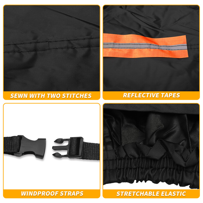 UXCELL Автомобилен капак Водоустойчив 210D-PU за Седан Хечбек SUV Универсален Автоматичен Протектор за всякакви метеорологични условия на открито Слънце Дъжд Сняг Защита от прах