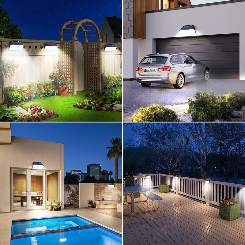 2 paketa 197led svjetla sa senzorom solarnog kretanja za vanjske prostore 3 načina rada IP65 vodootporna bežična solarna svjetiljka za stepenice dvorište vrtna ograda zid