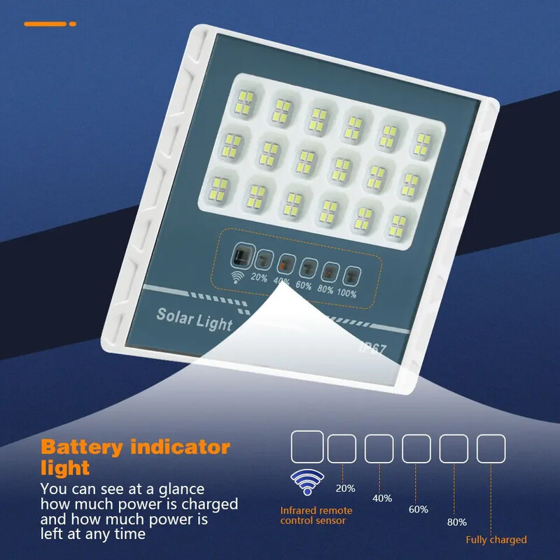 Слънчева външна Led стенна лампа за двора Водоустойчиви прожектори Слънчеви светлини Стенни светлини за дистанционно управление за градинска ограда Патио отпред