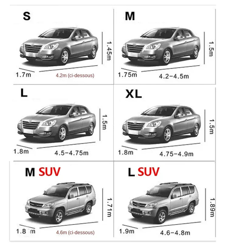 Водоустойчиви калъфи за автомобили Auto Sun Full Cover Protector Universal Fit for SUV SedanSnow Dust Rain Snowproof Car Accessories