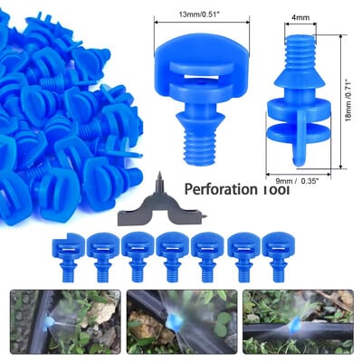 50 gab. 360 grādu dzeloņstieņu vītņu vītņu refrakcijas mikro sprauslas izsmidzināšanas smidzinātāji Dārza lauksaimniecība Augļu apūdeņošanas smidzinātāji