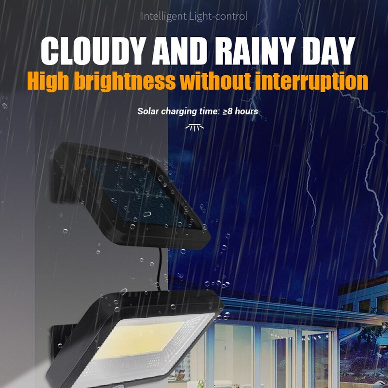 Сензор за движение на открито Слънчева светлина Акумулаторна 1/4/6 COB Слънчева стенна лампа Водоустойчива аварийна улична градинска веранда LED Lightin