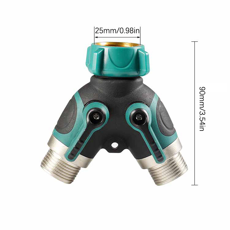 1 бр. EU US 3/4 инча 2-посочен градински маркуч Сплитер Градински кран Y-тип конектор за поливане Разпределител за външен кран