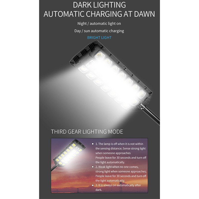 Vanjska solarna svjetiljka sa senzorom pokreta Vodootporna zidna LED svjetiljka s 3 načina osvjetljenja Solarna svjetla za vrtnu terasu