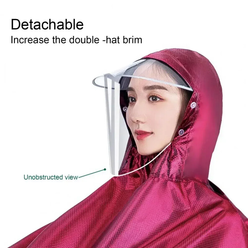 Универсален щит за дъжд за мотоциклет Водоустойчиво наметало с качулка Издръжлив велосипед E Скутер Екипировка за мокро време Капак за валежи на открито