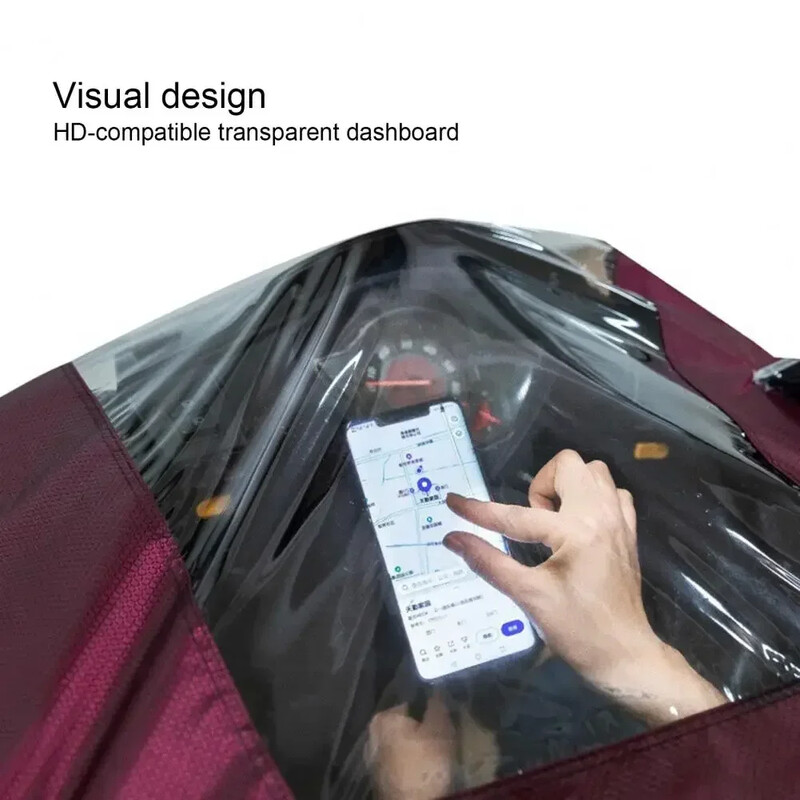 Универсален щит за дъжд за мотоциклет Водоустойчиво наметало с качулка Издръжлив велосипед E Скутер Екипировка за мокро време Капак за валежи на открито