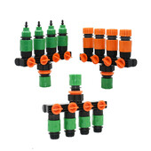 1/4 1/2" tömlő 4 utas kerti tömlő csapvízelosztó csatlakozó aljzat 1/2 3/4 menet 4 mm 1/2 hüvelykes tömlő öntözőszelep