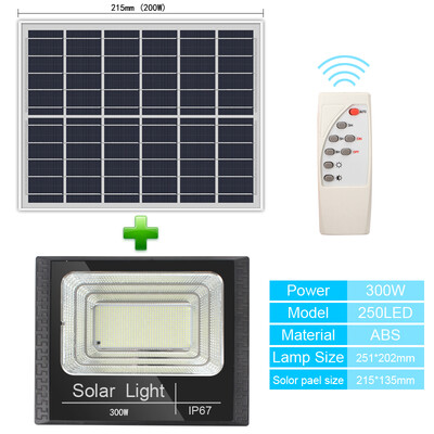Solar Flood Lights távirányító 50-400W napenergiával működő spotlámpa kültéri vízálló IP67 villa utcai világítás állítható szög