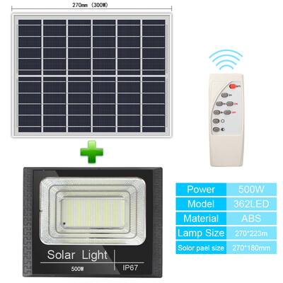 Solar Flood Lights távirányító 50-400W napenergiával működő spotlámpa kültéri vízálló IP67 villa utcai világítás állítható szög