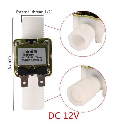 1/2"3/4" műanyag mágnesszelep 12V 220V mágneses mosógép adagoló ivóvíz pneumatikus nyomásszabályozó kapcsoló
