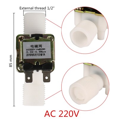 1/2"3/4" műanyag mágnesszelep 12V 220V mágneses mosógép adagoló ivóvíz pneumatikus nyomásszabályozó kapcsoló