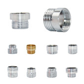 2 db 1/2 Váltás 16 18 20 22 24 26 28 mm-es férfi női menetes csaptelep adapter konyhai fürdőszoba sárgaréz buborékoló víz illesztési idomok