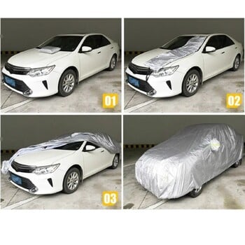 Universal Full Car Cover Outdoor Sun UV Protection Αδιάβροχο ανακλαστήρας Dust Rain Protector Snow Protector For Sedans Sunshade Covers XL