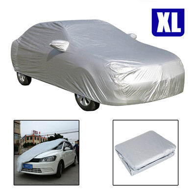 Universal Full Car Cover Outdoor Sun UV Protection Αδιάβροχο ανακλαστήρας Dust Rain Protector Snow Protector For Sedans Sunshade Covers XL