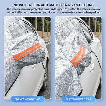 Universal Car Snow Cover Extra Large Car Protection All-inclusive κάλυμμα κουκούλα παρμπρίζ αυτοκινήτου Αντιπαγετικό κάλυμμα αντιηλιακής προστασίας από το χιόνι