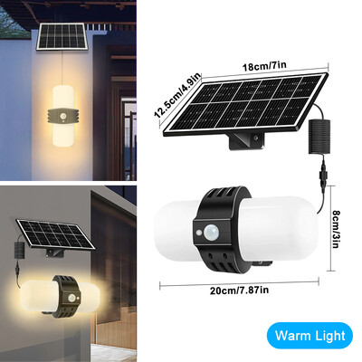 Solar Lights Outdoor Garde 1000LM Solar Security Street Barn Lights Mozgásérzékelő Vízálló LED 3 mód Flood Lights Garage Pat