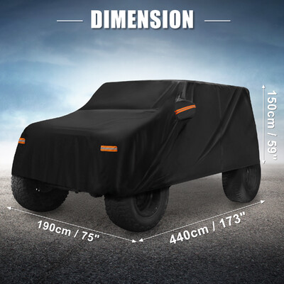 X Autohaux teljes autóburkolat Jeep Wrangler JK 2/4 ajtós 2007 -2017 alumínium fólia kültéri burkolat időjárás elleni védelemmel ajtócipzárral