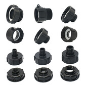 IBC Tank Adapter S60 x 1/2" 3/4` 1" 1,5 2" 63/75/80/100mm Σύνδεση σπειρώματος Ton Barrel Connect 1000 Liter IBC Tank Fitting