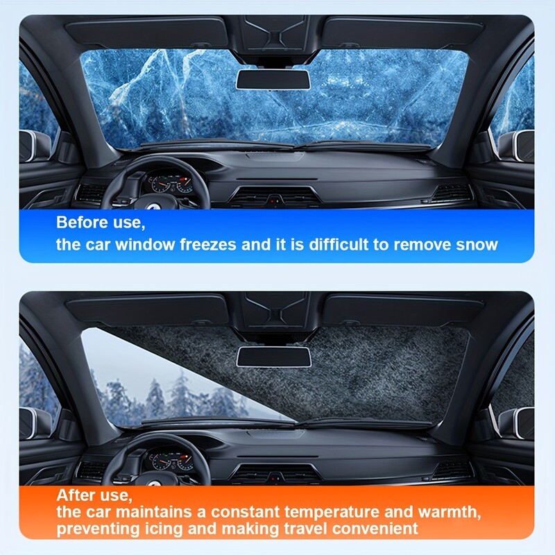 1 kom navlaka za automobil, zimska vjetrobransko staklo, antifriz, snježna navlaka, snježna navlaka za prozore automobila, univerzalna za sva godišnja doba Univerzalna za sve modele