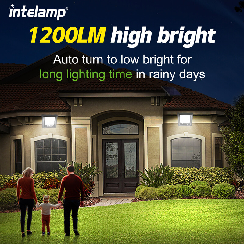 2 KOM Solarna vanjska super svijetla IP65 vodootporna ulična svjetla Sigurnosna svjetla za trijem u dvorištu u vrtu