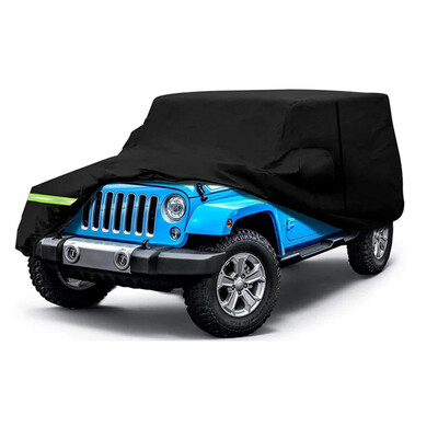 Καλύμματα αυτοκινήτου 190T Αδιάβροχο για Jeep Wrangler 2/4 Doors 1987-2019 JK JL YJ TJ Αντιανεμικό κάλυμμα προστασίας από τη σκόνη Full Surround