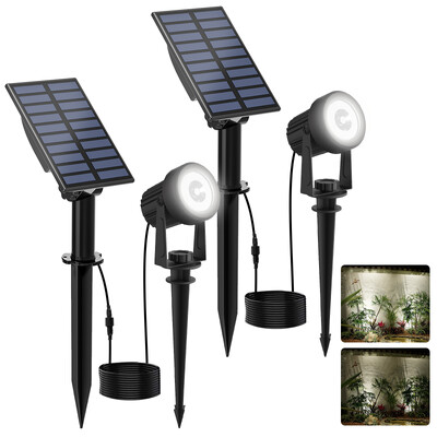 2 ΤΕΜ. Super Bright Solar Spotlight Solar LED Light Outdoor IP65 Waterproof 3000K/6000K Solar Lamp for Garden Decor Solar Light