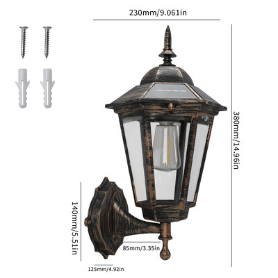 Σειρά ταινιών Led Retro Landscape Solar Pathway Light Λάμπες με νήματα βολφραμίου Εξωτερικός κήπος Οδός Διακοσμητικός ηλιακός κήπος