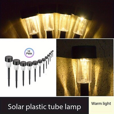12 τεμ. Led Solar Pathway Lights Αδιάβροχο ηλιακό φωτιστικό εξωτερικού χώρου για φωτισμό τοπίου κήπου Διακοσμητικό φως πεζών Dropshipping