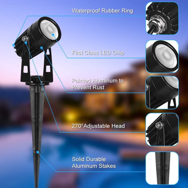 1 DO 4 RGB vanjsko solarno svjetlo za krajolik LED IP65 Vodootporna solarna svjetiljka Automatsko uključivanje/isključivanje solarne zidne svjetiljke Svjetiljka za travnjak za dvorište