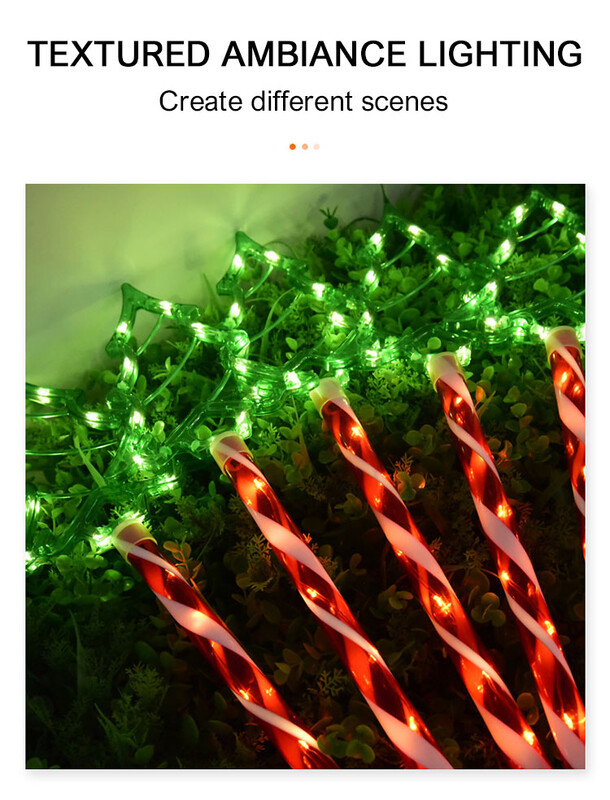 5pc/set Solarni bomboni Božićno drvce Instalacija na tlo Ukrasna svjetla Dvorište Vrt Travnjak Led solarna priključna svjetla