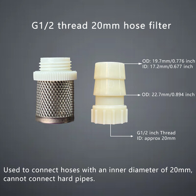 1 Σετ λάστιχο φίλτρο από ανοξείδωτο χάλυβα 6mm 8mm 10mm 12mm 16mm 20mm για Fish Tank Aquarium Garden