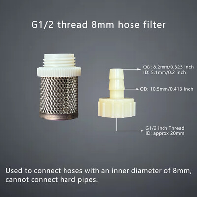 1 Σετ λάστιχο φίλτρο από ανοξείδωτο χάλυβα 6mm 8mm 10mm 12mm 16mm 20mm για Fish Tank Aquarium Garden