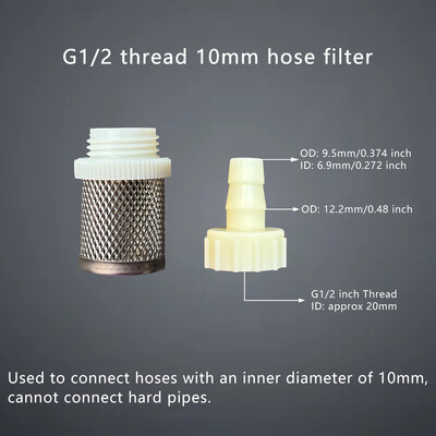 1 Σετ λάστιχο φίλτρο από ανοξείδωτο χάλυβα 6mm 8mm 10mm 12mm 16mm 20mm για Fish Tank Aquarium Garden