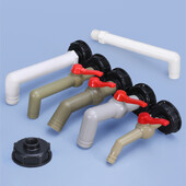 1PCS Πλαστικά εξαρτήματα δεξαμενής IBC S60*6 Εξαρτήματα διακόπτη σωλήνα βαλβίδας σπειρώματος Μήκος Προσαρμογέας δεξαμενής IBC Βρύση εύκαμπτου σωλήνα κήπου