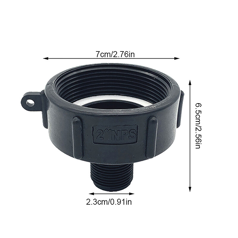 1kom IBC Adapter za smanjenje spremnika za vodu Izdržljivi S60 fini navoj na 2``NPS 3/4`` Adapter za konektor vrtnog crijeva sa finim navojem