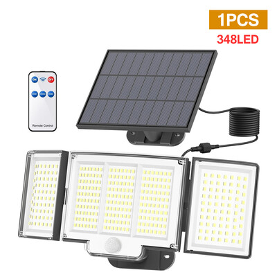 346 LED ηλιακή εξωτερική αδιάβροχη ζώνη με αισθητήρα κίνησης, λειτουργία τηλεχειριστηρίου προβολέων κατάλληλη για πίσω αυλή γκαράζ Patio