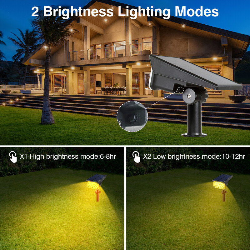 TSUN 1 kom solarno svjetlo vanjsko 3000K/6000k/RGB solarno vrtno svjetlo IP65 solarno reflektor za pejzažnu stazu solarno zidno svjetlo