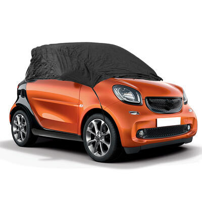 Για Mercedes Benz Smart 2 Door Half Car Cover Sun UV Snow Dust Resistant Rain Ανθεκτικά καλύμματα Αξεσουάρ αυτοκινήτου