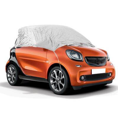 Για Mercedes Benz Smart 2 Door Half Car Cover Sun UV Snow Dust Resistant Rain Ανθεκτικά καλύμματα Αξεσουάρ αυτοκινήτου