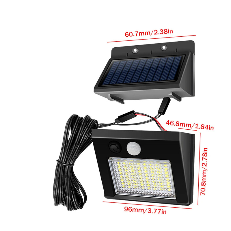 32LED/48LED solarna svjetiljka 1200mAh vanjski vrtni reflektor IP65 vodootporna solarna zidna svjetla duge izdržljivosti za trijem i dvorište