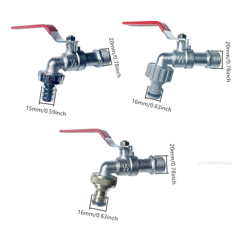 Slavina od legure cinka Tip kuglastog ventila s dugom ručkom Vanjsko navodnjavanje vrta Vrtna slavina 1/2" za unutarnje i vanjske vrtne farme