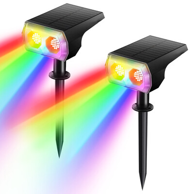 48 LED Solar Light Outdoors Landscape Spotlight, 2 σε 1 Ασύρματα αδιάβροχα εξωτερικά ηλιακά φώτα για Αίθριο κήπου αυλής