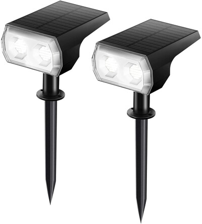 48 LED Solar Light Outdoors Landscape Spotlight, 2 σε 1 Ασύρματα αδιάβροχα εξωτερικά ηλιακά φώτα για Αίθριο κήπου αυλής