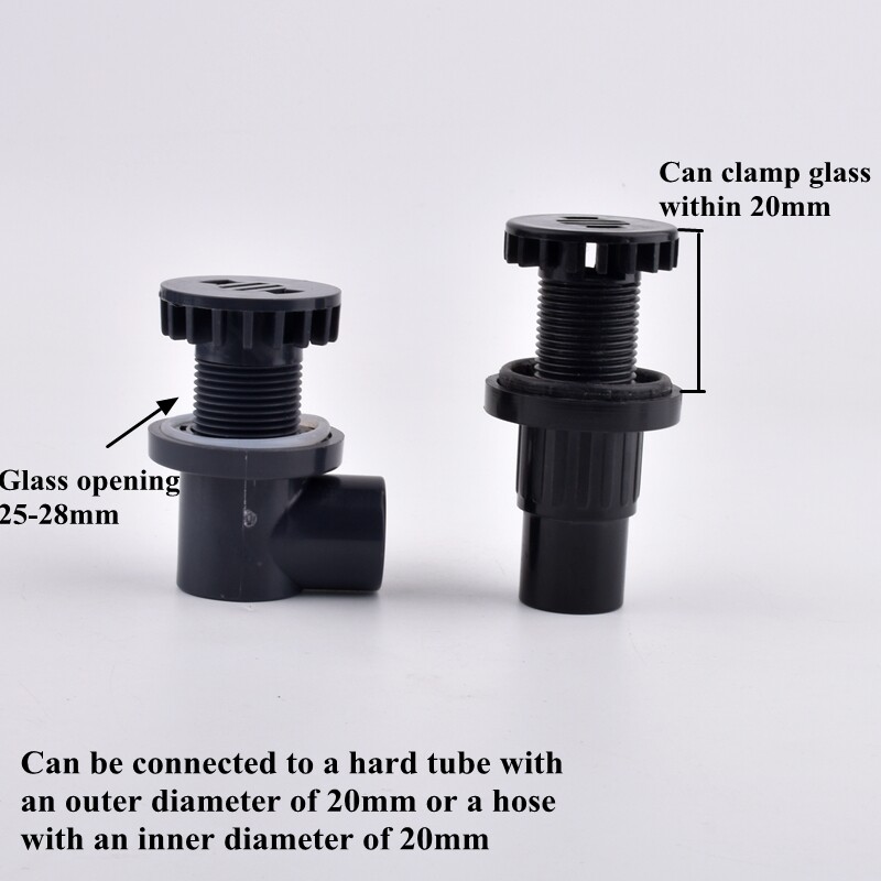 1 kom 20 mm PVC konektori za cijevi za akvarijske ribice Stakleni spremnik za vodu Odvodno crijevo Priključci za navodnjavanje koljenaste cijevi