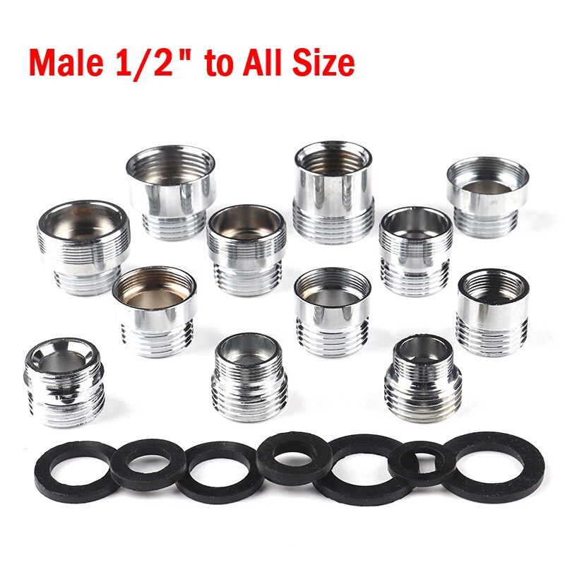 Priključak s navojem od nehrđajućeg čelika M22 do 1/2" Priključak za crijevo za tuš u kućanstvu Kuhinjska slavina Adapter za slavinu